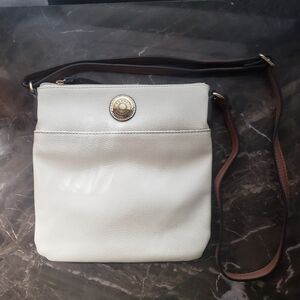Tommy Hilfiger Crossbody Cream/Beige & Brown Leather Bag | Purse